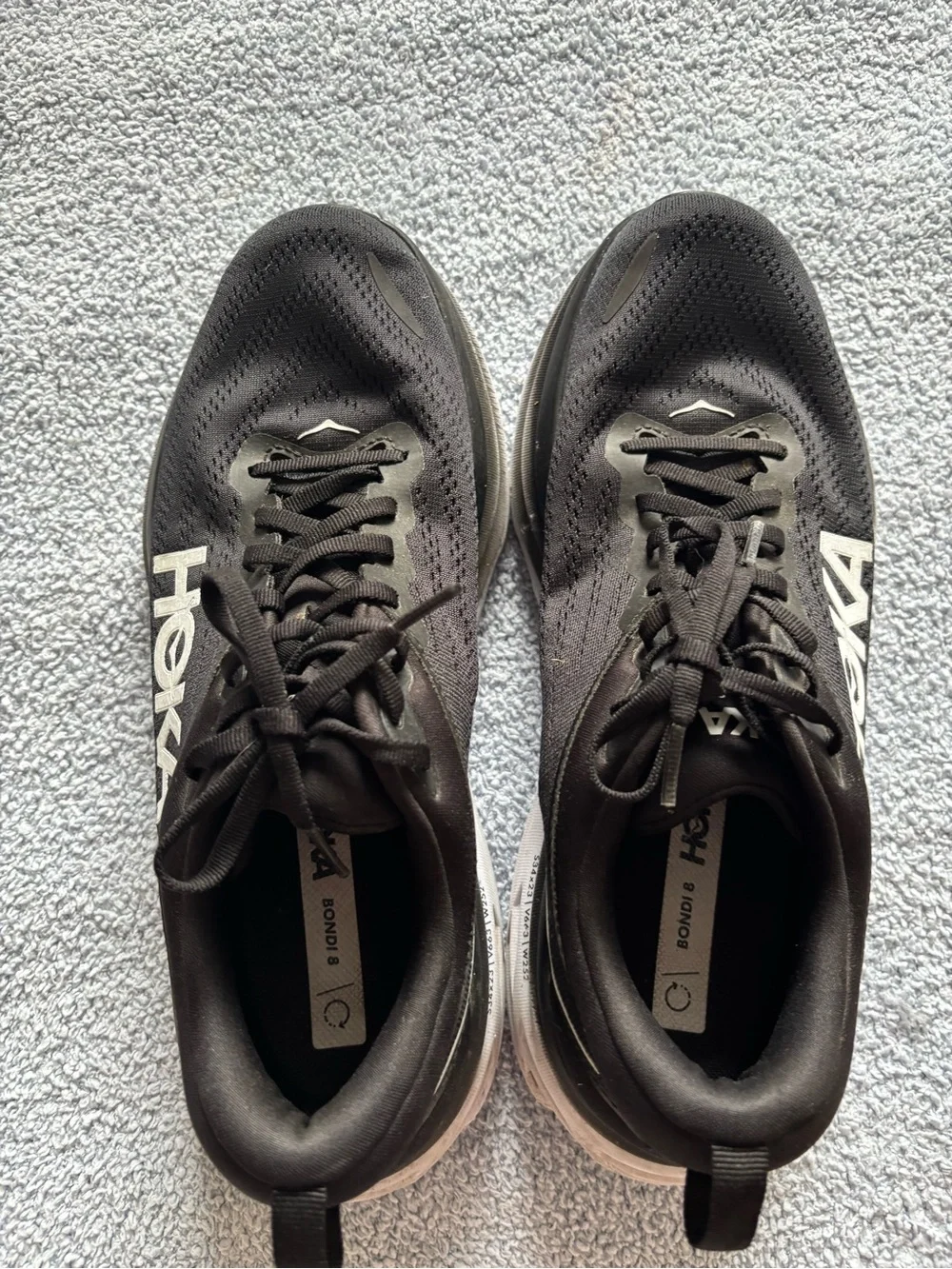 Hoka Women’s Bondi 8 Black Running Shoes - Picture 8 of 15